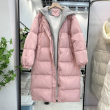 Women Winter Coats Puffer Jacket Down Coat Winter New Down Jacket Women's Mid-Length White Duck Down Hooded