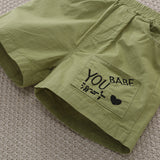 Summer Pants Summer Fashion Casual Children 'S Shorts Letters Solid Color Loose Cargo Pants