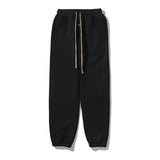 Kanye West Sunday Service Pant Fog Flocking Pants Drawstring Fleece Ankle-Tied