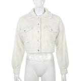 Women Winter Coats Lamb Wool Women 'S Clothing Jacket Long-Sleeved Lapel Thickening Loose Jacket