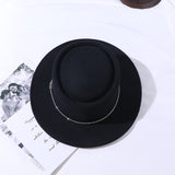 Top Hat Autumn and Winter Women's Fur Felt Hat Wool Top Hat