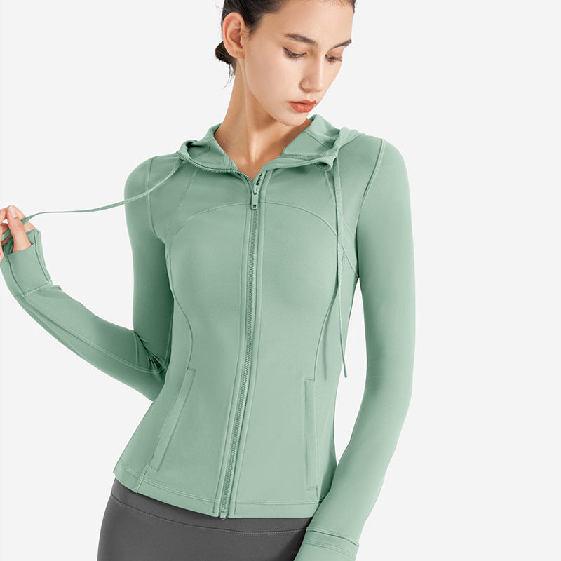 BBL Jacket Yoga Clothes Women's Autumn Long-Sleeved Coat Outdoor Hooded