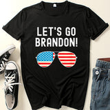 Let'S Go Brandon T Shirt English Letter Pattern Short Sleeve T-Shirt
