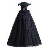 Women'S Evening Dress Ball Gown Princess Quinceanera Wedding Dresses Princess Puffy Cake Dress Off-Shoulder Black Evening Dress