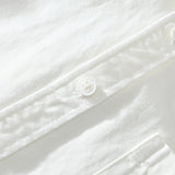 White Work Shirts Spring/Summer Single Pocket Long Sleeve Casual Shirt