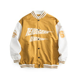 College Jacket Autumn Clothing Contrast Color Letter Printed Baseball Uniform Top Couple Casual Coat