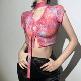 Music Festivals Rave Outfits Girls Tops Summer Women's Fashion Short Sleeve Sexy T-shirt