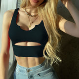 Women Rave Outfits Tops Summer Top Women's plus Size Sexy Hollow out Vest
