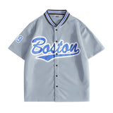 Baggy Baseball Jersey Printed Loose Baseball Uniform Shirt Short Sleeve