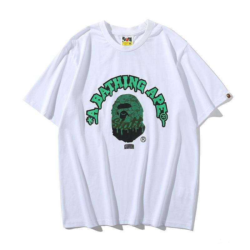 Shark Print T Shirt Summer Camouflage Ape Head Short Sleeve T-Shirt
