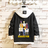 Comic Denim Jacket Men's and Women's Clothing Hooded Sweater Denim Jacket