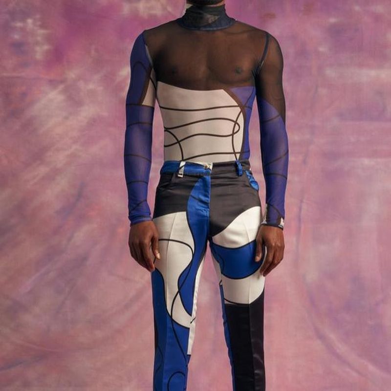 Men Rave T Shirt Men's Clothing Tight Long Sleeve Sexy Top Men's