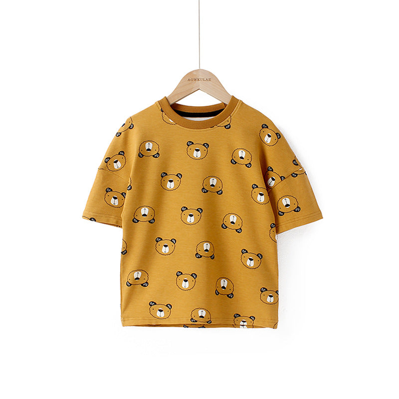 Children T Shrits Summer Short Sleeve Top Boy's Short-Sleeved T-shirt