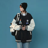 Jock Jacket Baseball Uniform Coat Men's Clothing Spring and Autumn Loose Stitching Jacket Couple Embroidered Clothes