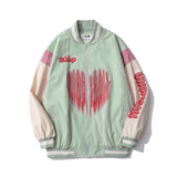 Varsity Jacket Vintage Retro Embroidered Baseball Uniform Love Letter Jacket Men's Hip Hop Spring and Autumn Couple Oversize Jacket