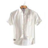 Men Beach T Shirts Summer Cotton Short Sleeve Shirt