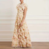 Lady Gaga Dress Vintage Court Style Flounce Stitching Dress