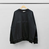 Fog Fear of God Essentials Sweatshirt Double Line Letter Loose round Neck Fleece-Lined Sweater