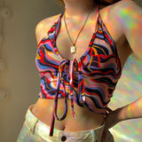Women Rave Outfits Tops Summer Women's Colorful Vest Top