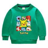 Children Pokemon Pikachu Hoodie Brushed Hoody Thickened Thermal Cotton