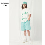 Preppy Aesthetic T Shirt Printed Couple Short Sleeve round Neck Loose