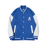 College Jacket Retro Hip Hop Baseball Uniform Embroidered Stand Collar Jacket Student Jacket Men and Women
