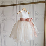 Princess Charlotte Flower Girl Dress Summer Beige Princess Dress