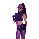 Women Rave Outfits Tops Sexy Jazz Dance Female Stage Wear