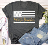 Let'S Go Brandon T Shirt Printed Short Sleeve Round Neck T-Shirt