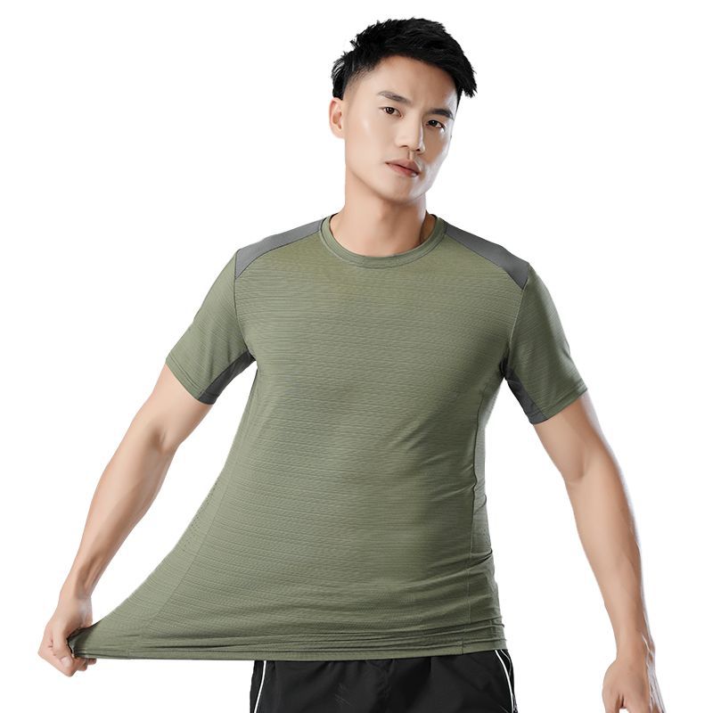 Sweat Wicking Shirt Sports Outdoor T-shirt Men's round Neck Short Sleeve