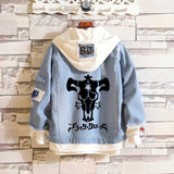 Comic Denim Jacket Men's and Women's Spring and Autumn Large Size Casual