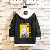 Comic Denim Jacket Men's and Women's Clothing Hooded Sweater Denim Jacket