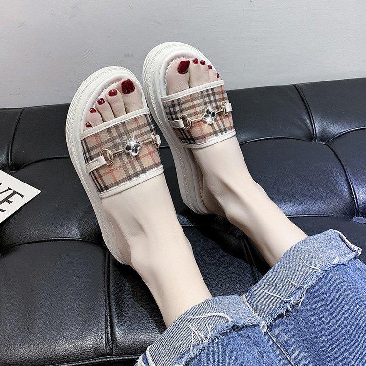 Women Open Toe Sandals Flats Summer Platform Slippers Sandals