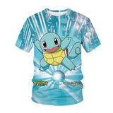 Men and Women Pokemon Pikachu T Shirt 3D Digital Printing Men's round Neck Short Sleeve T-shirt