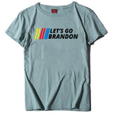 Let's Go Brandon T Shirt Letter Print Short-Sleeve T-shirt for Women