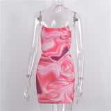 Women Rave Outfits Tops Sexy Suit Backless Miniskirt