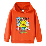 Children Pokemon Pikachu Hoodie Cotton Hooded Sweater