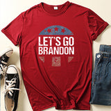 Let'S Go Brandon T Shirt Letter Collarless Hat Thin Casual T-Shirt