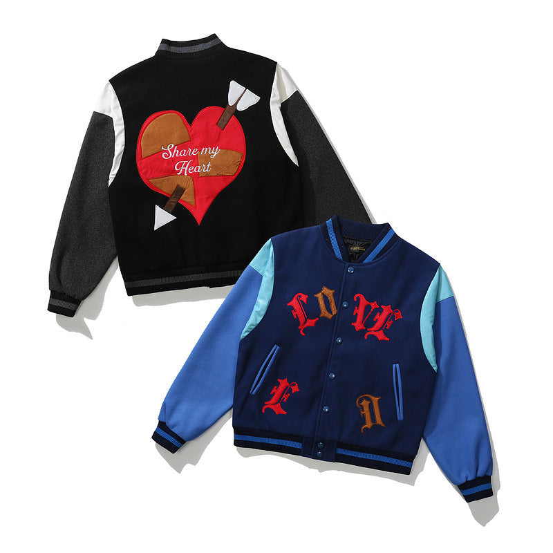 Mens Fall Outfits Baseball Jacket Men's and Women's Oversize Loose Jacket Couple