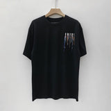 Amiri T Shirt Colorful Splash Ink Casual round Neck Short Sleeves T-shirt