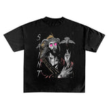 Saint Michael T Shirt Love Satan Limited Vintage Distressed Short Sleeve T-shirt