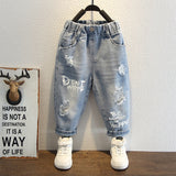 Toddler Boys Pants Boys' Jeans Ripped Trousers