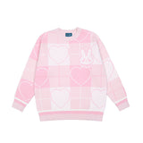 Mens Fall Outfits Lovely Plaid Sweater Casual Loose Men's and Women's Autumn and Winter Long-Sleeved Sweater