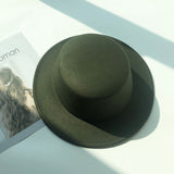 Italian Fedora Hats Autumn and Winter Women's Vintage Top Hat Warm Hat