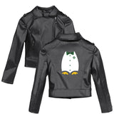 Graphic Leather Jacket Women Street around Irish Festival Women's Leather Top
