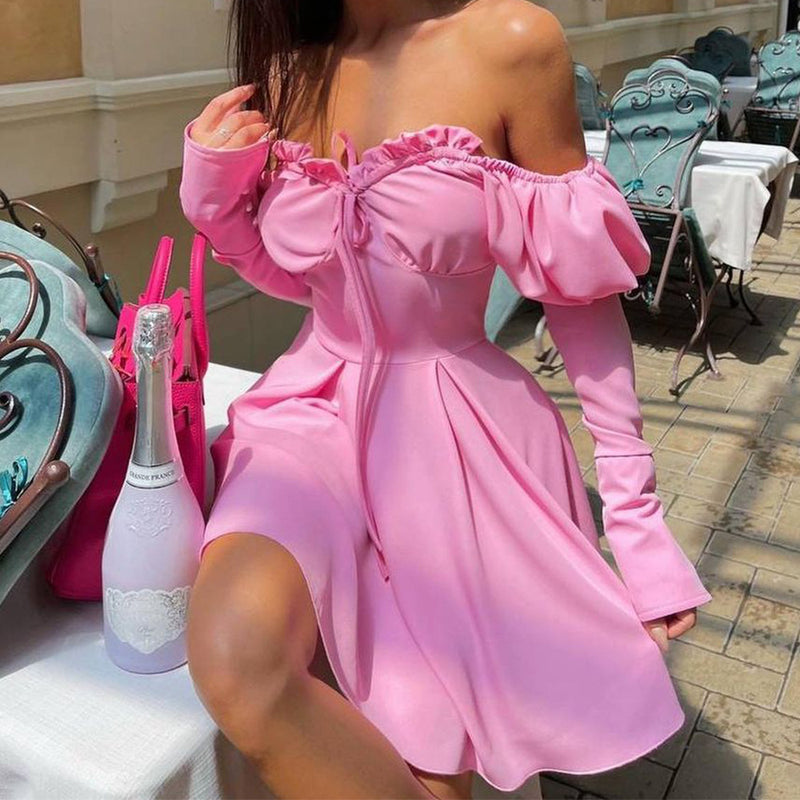 Mini Club Dresses Autumn Short Dress Shirt Long Sleeve Dress
