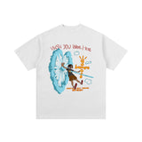 Cactus Jack McDonalds Shirt Spring/Summer Hip Hop Cartoon Printed Short Sleeve