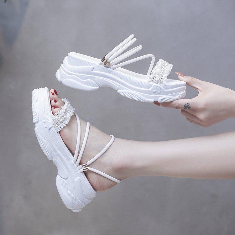 Women Open Toe Sandals Flats Summer Fashion Platform Sandals