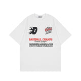 Preppy Aesthetic T Shirt Vintage Racing Short Sleeve T-shirt for Men