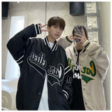Cream Color Varsity Jacket Spring and Autumn Baseball Uniform Men's Coat